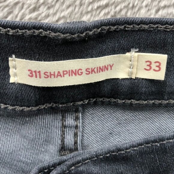 NWT Levi's Womens 311 Shaping Skinny Jeans 33 Gray Denim Classic Casual Cotton - Picture 10 of 16